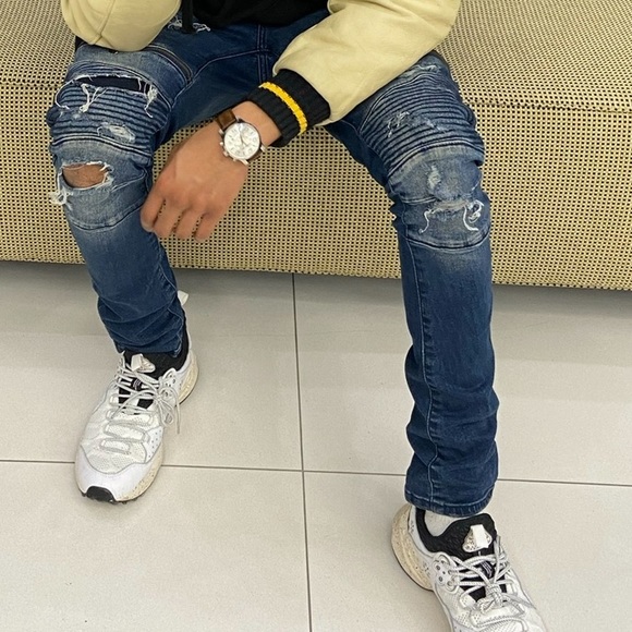 Denim Co. Deep blue, stretch and ripped skinny jeans - Picture 2 of 7